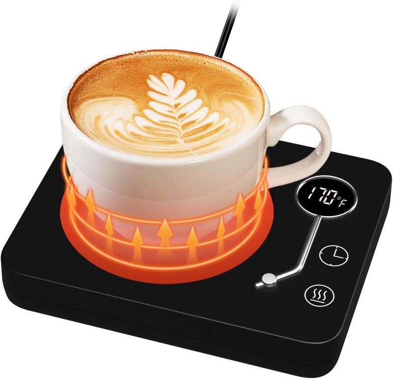CEROBEAR Coffee Mug Warmer, Mug Warmer for Desk 3 Temperature Control 130℉/150℉/170℉, Cup Warmer with Auto Shut Off for Coffee Milk Tea Beverage-Black - Image 1